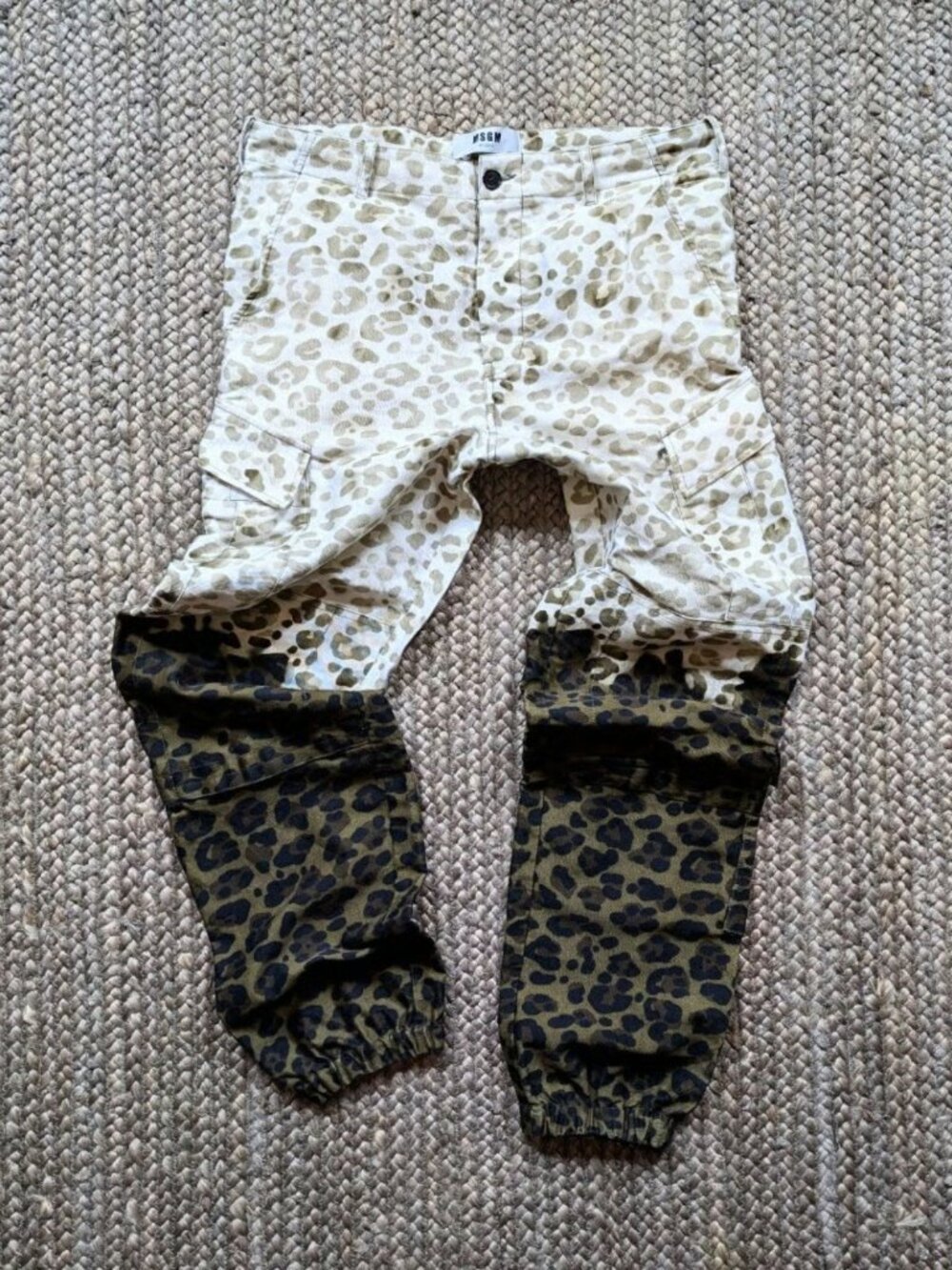 MSGM Cargo Pants Animal Print W32